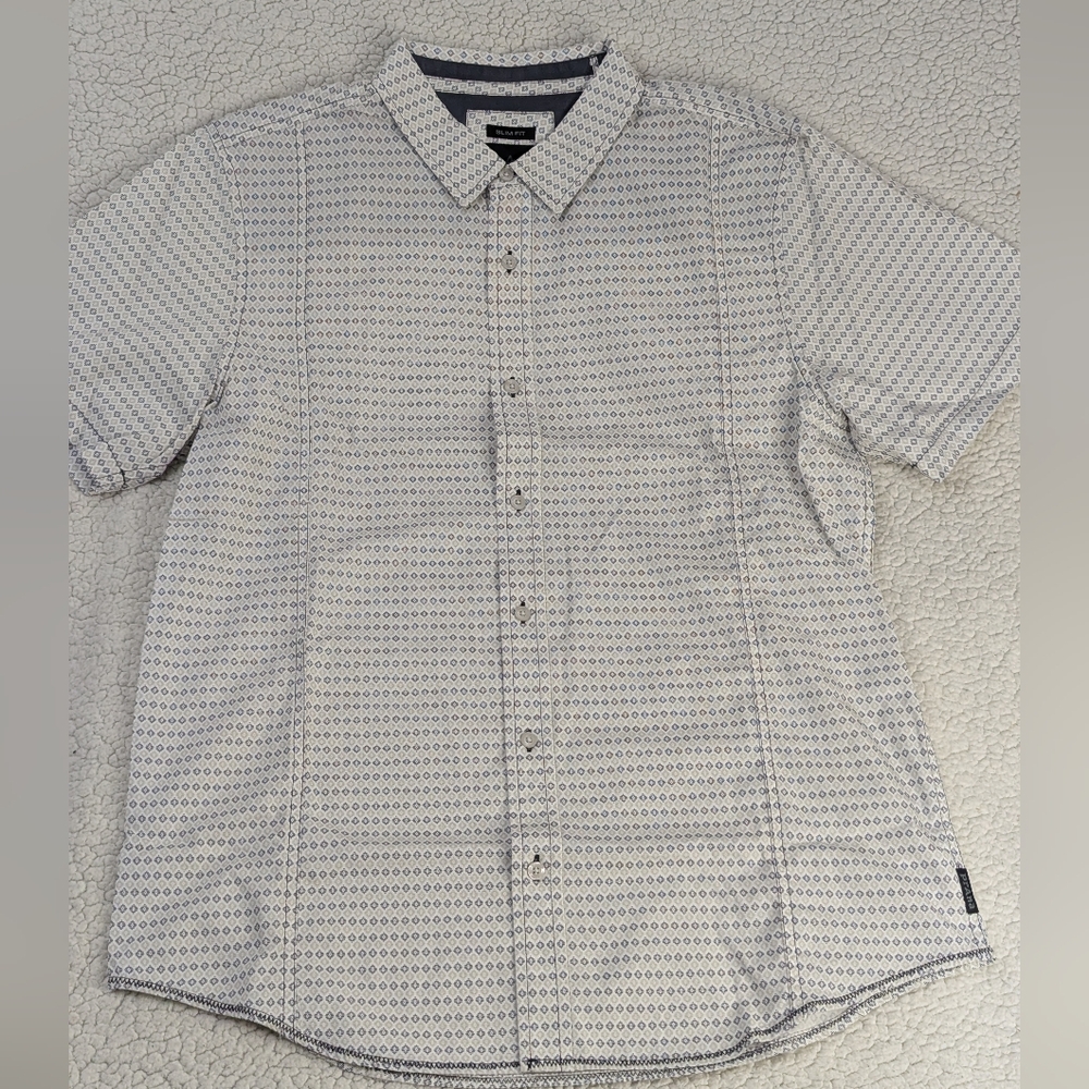 Men's White Patterned Shirt